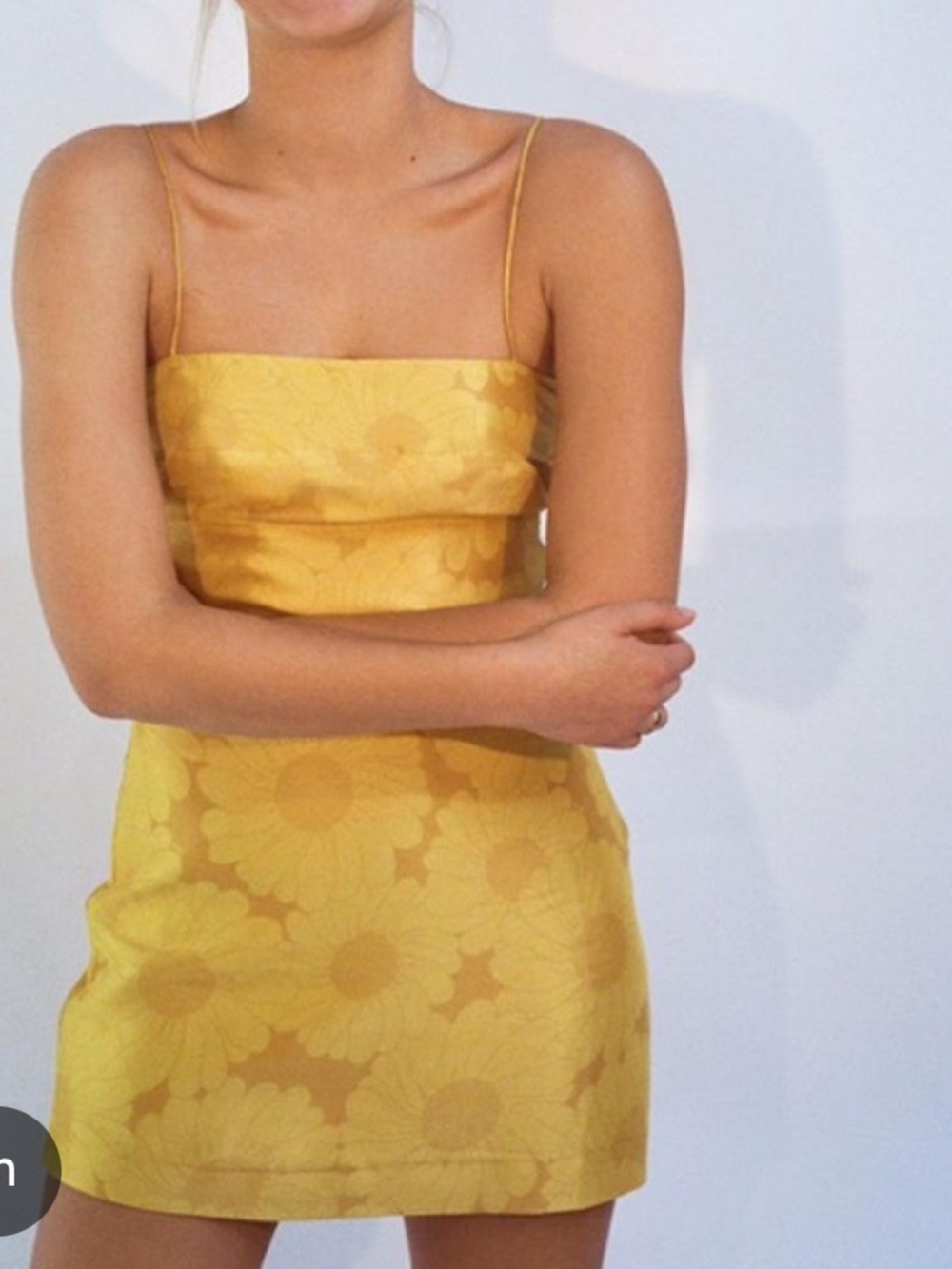 Realisation Par Yellow Floral Mini Dress
